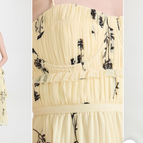 Self portrait Yellow Floral Silhouette Midi Dress - Picture 4 of 6